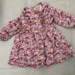 Boden Pink Horse Print Dress